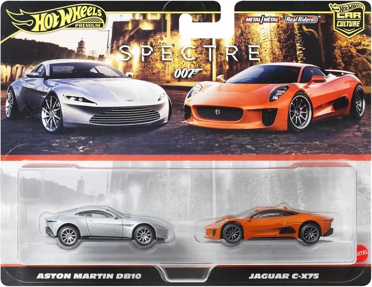 Hot Wheels Premium 2-pack Aston Martin DB10/Jaguar C-X75 JBL04